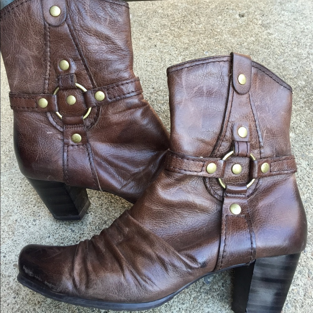 Women's Marco Tozzi Brown Ombré Leather Boots 10M